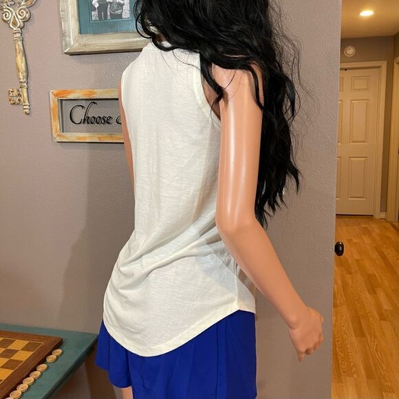 American flag bullhead longhorn cow skull tank - Picture 12 of 13